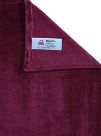 Myntra Elegant Homes Maroon 300 TC King Woolen Bedsheet dengan 2 Sarung Bantal