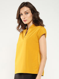 RAREISM Mandarin Collar Extended Sleeves Top