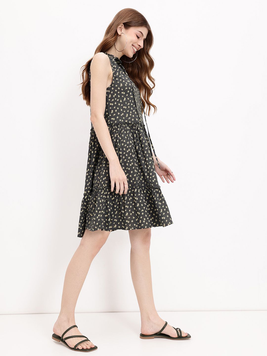DressBerry Elevated Ruffled Bliss Carefree A-Line Dress