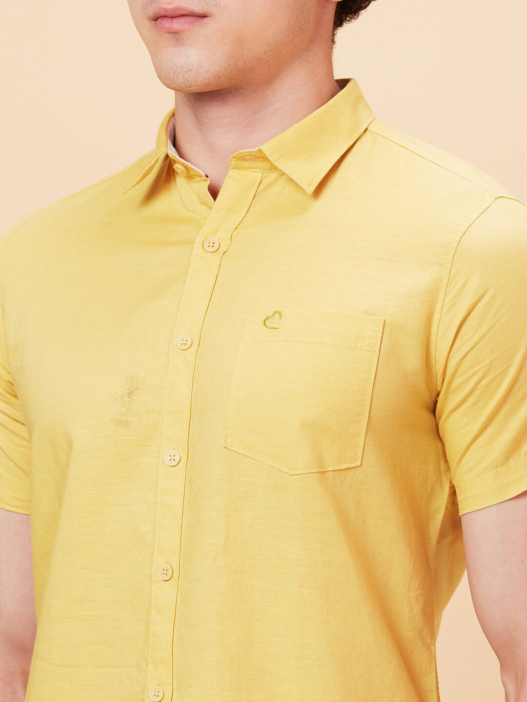 Being Human Spread Collar Slim Fit Cotton Casual Shirt