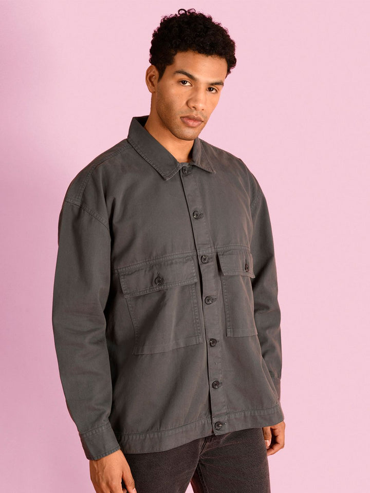 Bene Kleed Spread Collar Pure Cotton Oversized Tailored Jacket