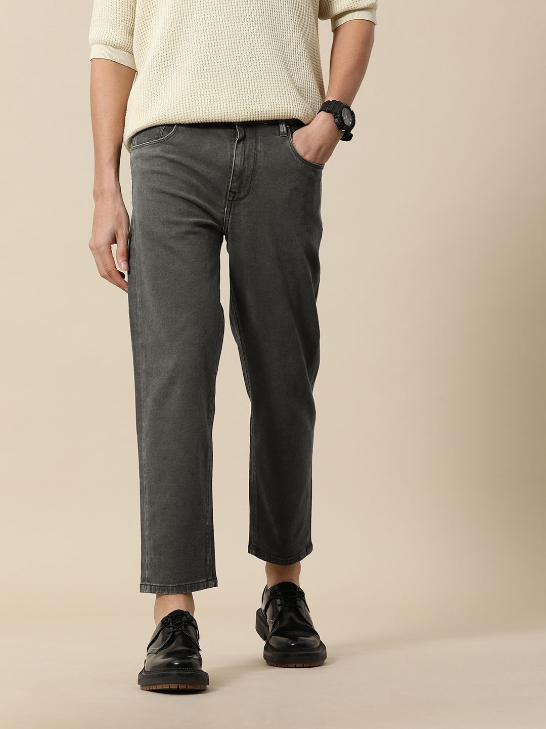 Mr Bowerbird Men Mid Rise Tapered Fit Light Fade Stretchable Jeans