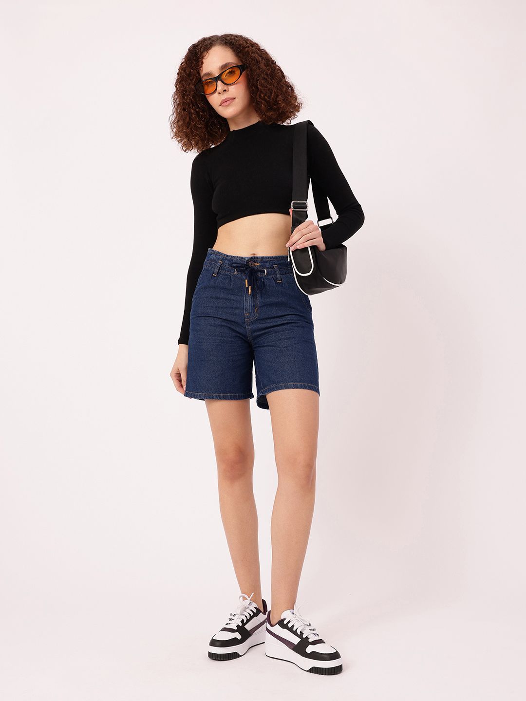 DressBerry Women Effortless Chic Casual Edge Denim Above Knee Shorts