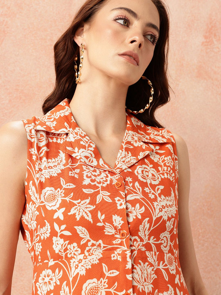 all about you Floral Print Shirt Dress
