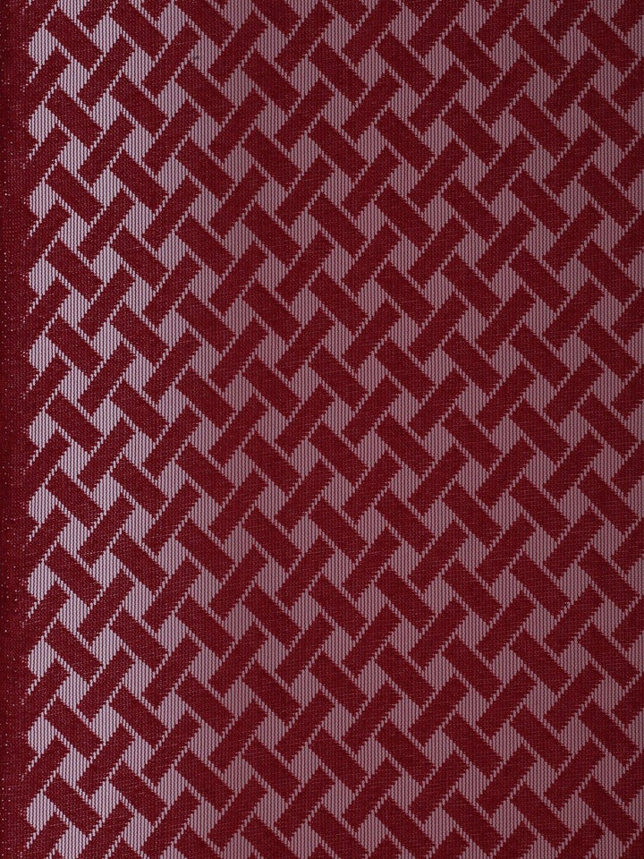 HOSTA HOMES Maroon Geometric Long Door Curtain