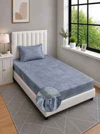 Moda Rapido X KLOTTHE Kelabu 300 TC Cadar Katil Single dengan 1 Sarung Bantal