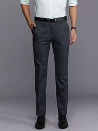 Raymond Men Checked Slim Fit Formal Trousers