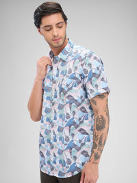 SPYKAR Men Slim Fit Floral Opaque Printed Casual Shirt