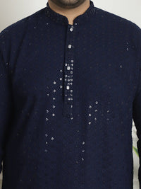 SOJANYA PLUS Kurta Lurus Kapas Sulam Bersulam Geometrik