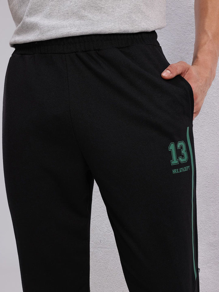 HRX by Hrithik Roshan Men Typography Printed Detail Mid-Rise Lifestyle Track Pants