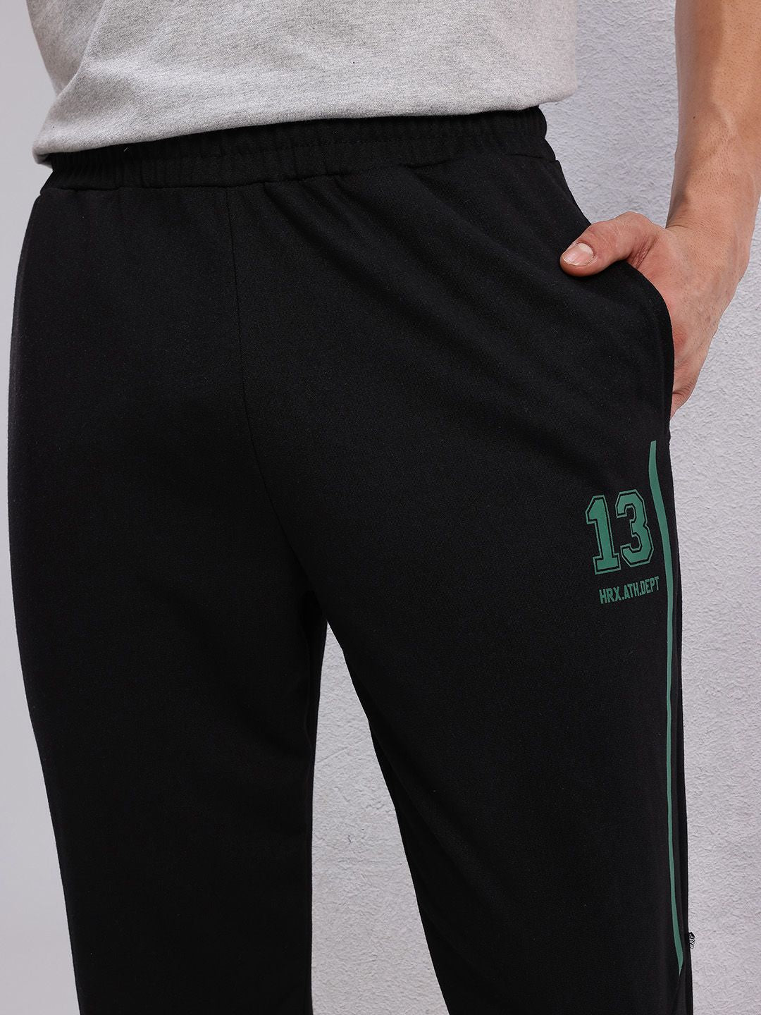 HRX by Hrithik Roshan Men Typography Printed Detail Mid-Rise Lifestyle Track Pants