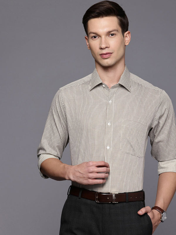 Raymond Slim Fit Checked Pure Cotton Formal Shirt