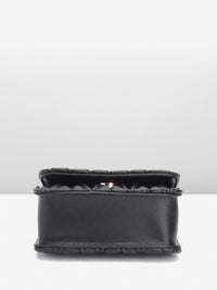 DressBerry Quilted Structured Satchel Bag