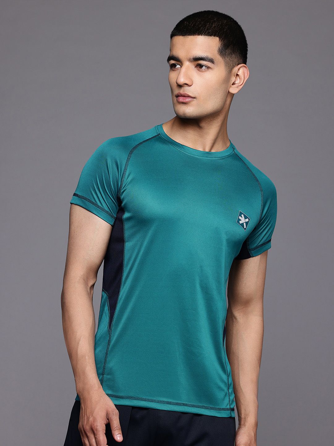 HRX by Hrithik Roshan Colourblocked Lifestyle T-shirt