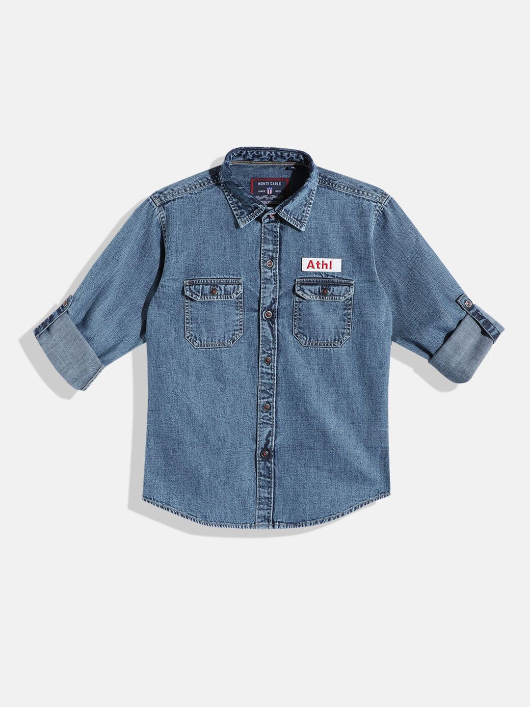 Monte Carlo Boys Chambray Casual Smart Fit Shirt