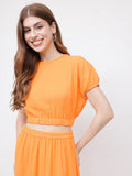 DressBerry Cozy Chic Blouson Crop Top