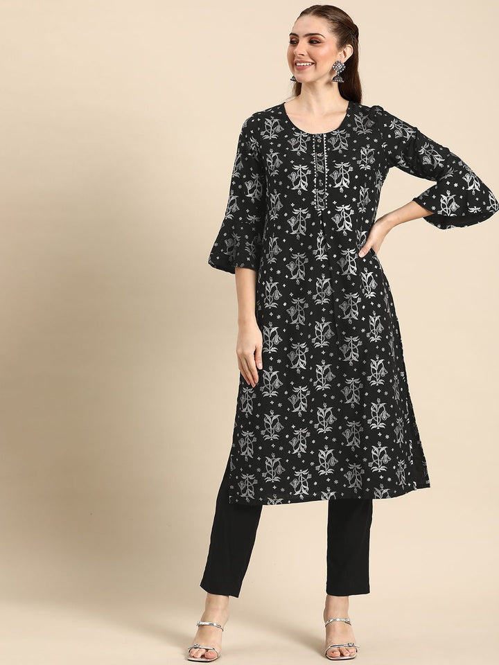 Anouk Ethnic Motifs Printed Regular Kurta with Trousers