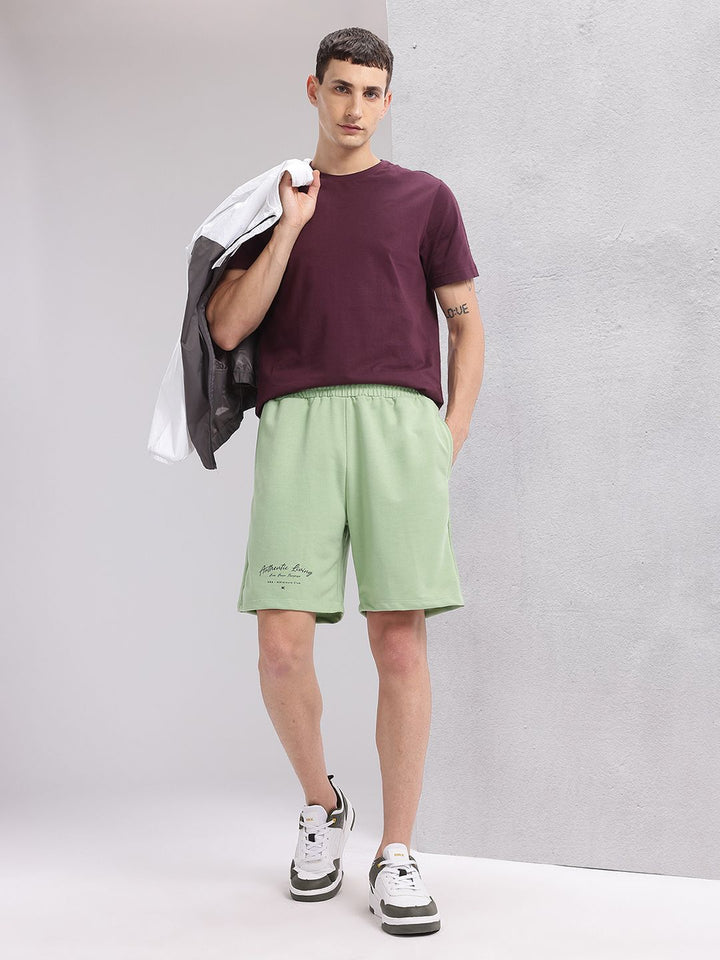 HRX by Hrithik Roshan Men Brand Logo Printed Mid-Rise Lifestyle Shorts