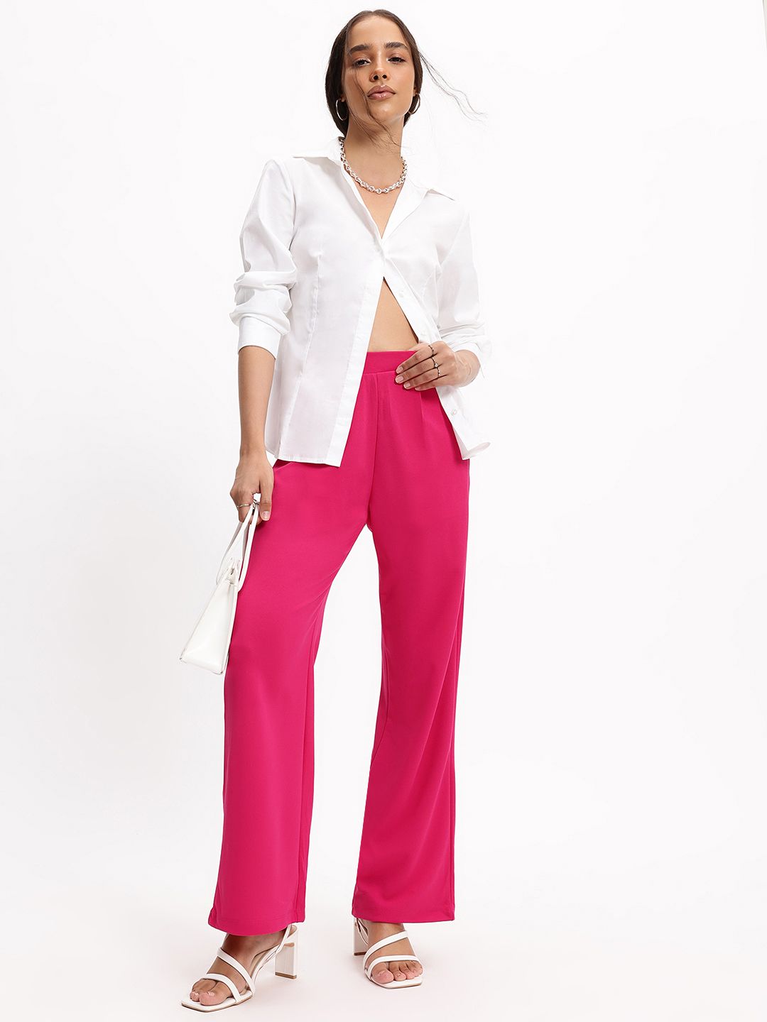 DressBerry Women Elevated Basics Flared Trouser