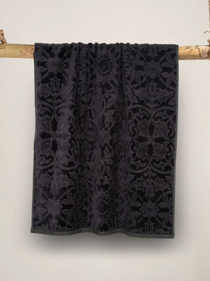 MYTRIDENT Charcoal Cotton 600 GSM Bath Towel