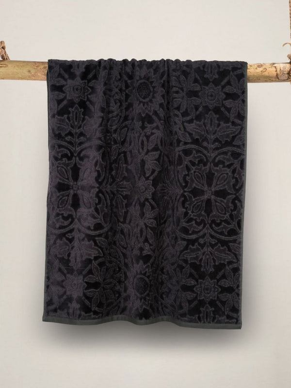 MYTRIDENT Charcoal Cotton 600 GSM Bath Towel