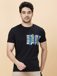 Being Human Men Round Neck Typography Printed T-shirt