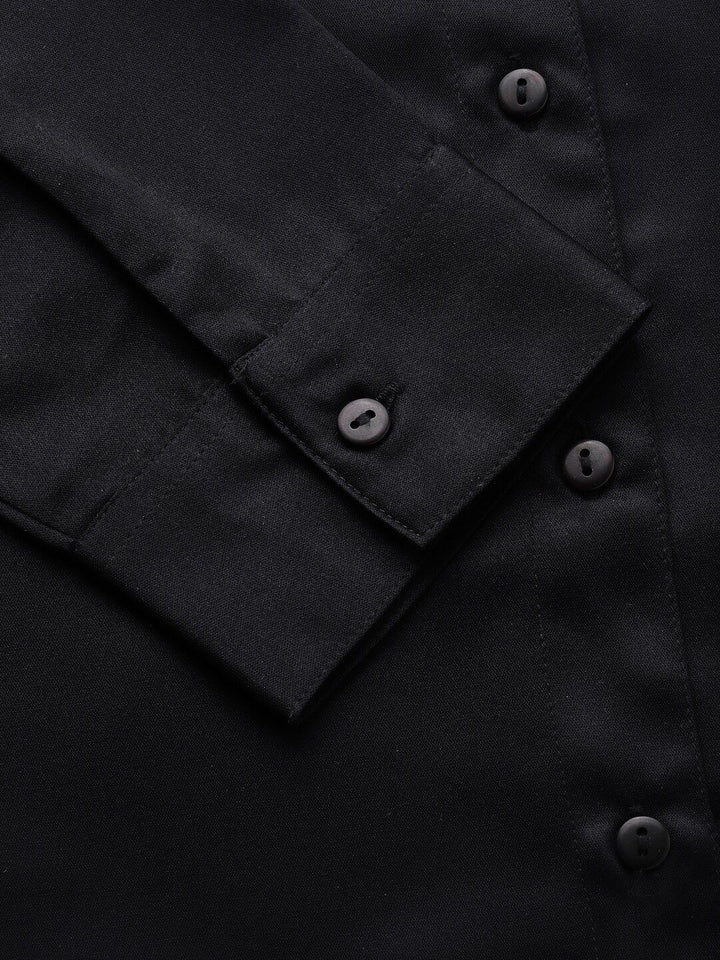 Style Quotient Satin Finish Spread Collar Formal Shirt