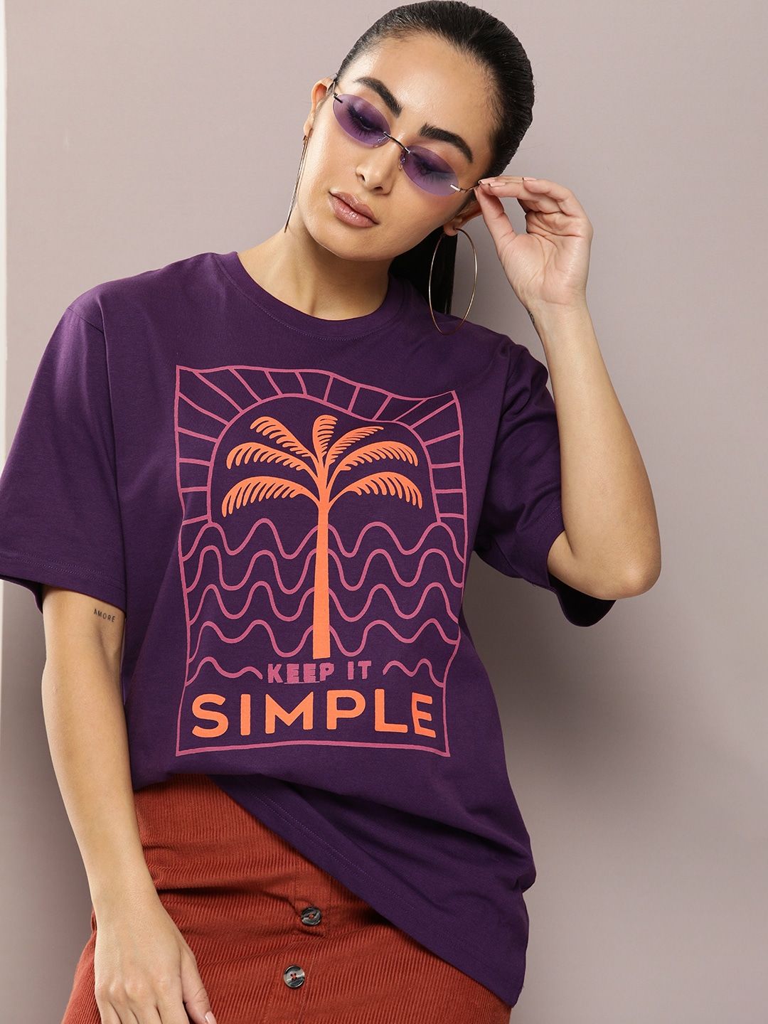 DILLINGER Graphic Printed Oversized Pure Cotton T-Shirt