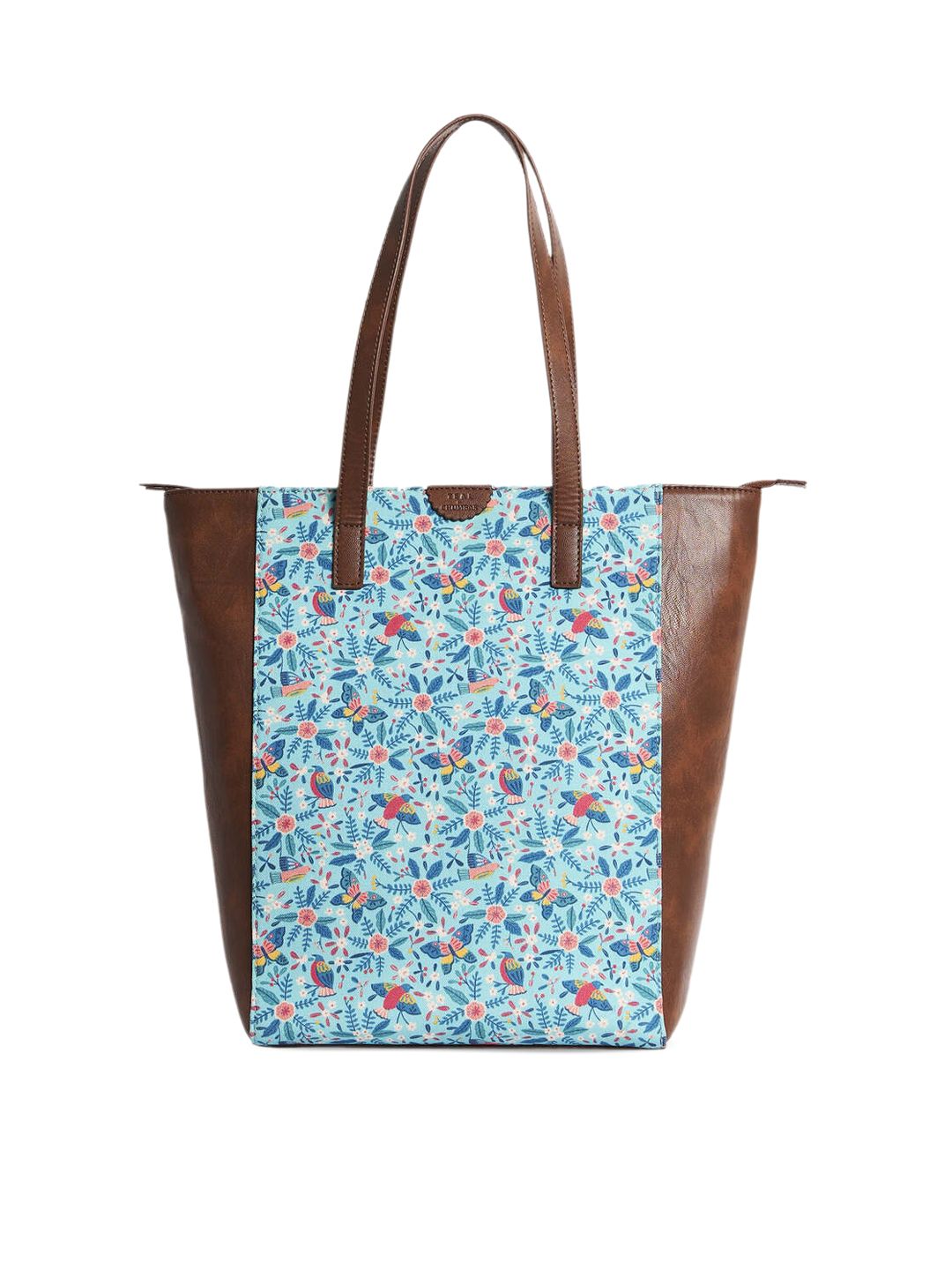 TEAL BY CHUMBAK Women Floral Printed Tote Bag