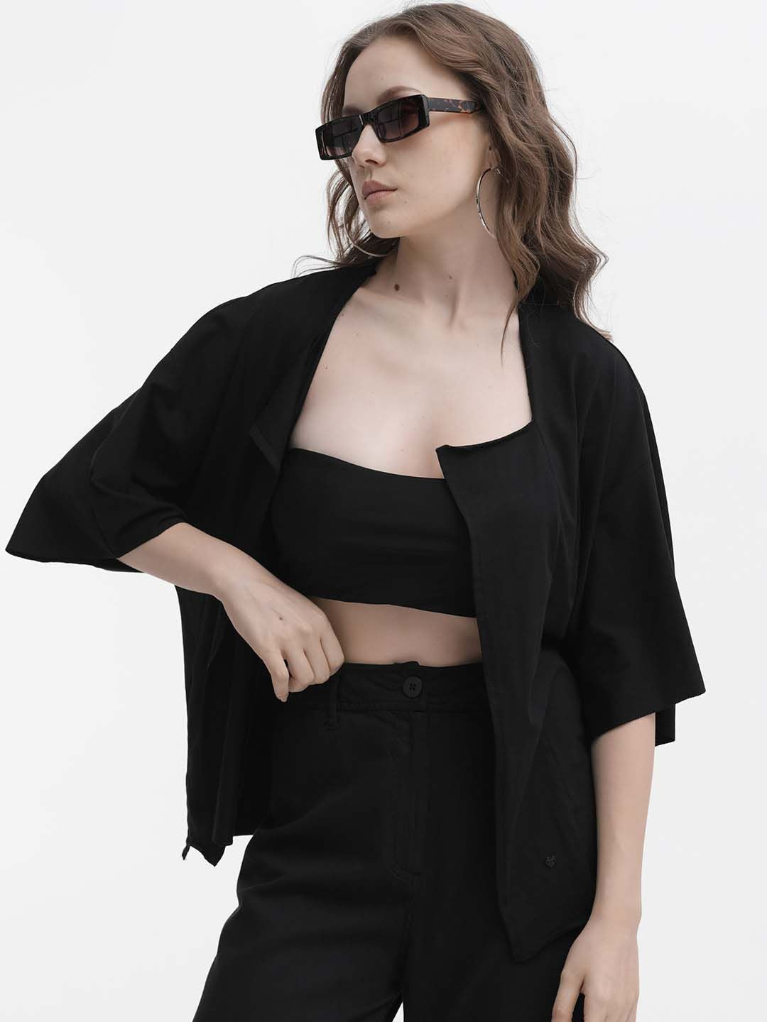 RAREISM Open Front Cotton Shrug