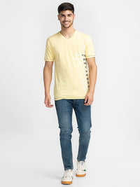 Being Human Typography Printed V-Neck T-shirt