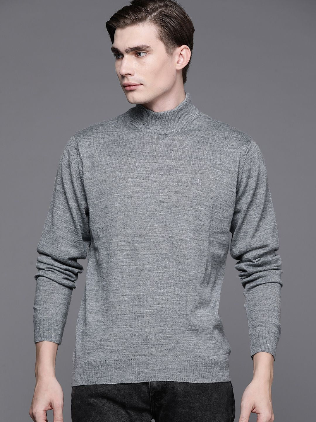Raymond Men Solid High Neck Pullover