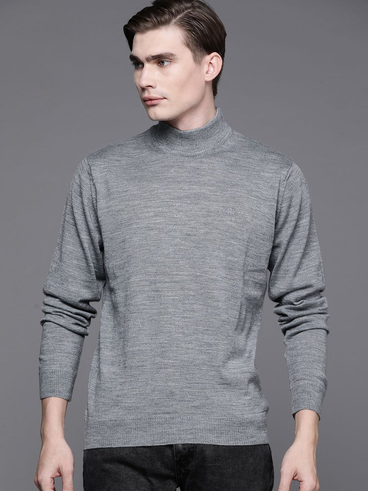 Raymond Men Solid High Neck Pullover