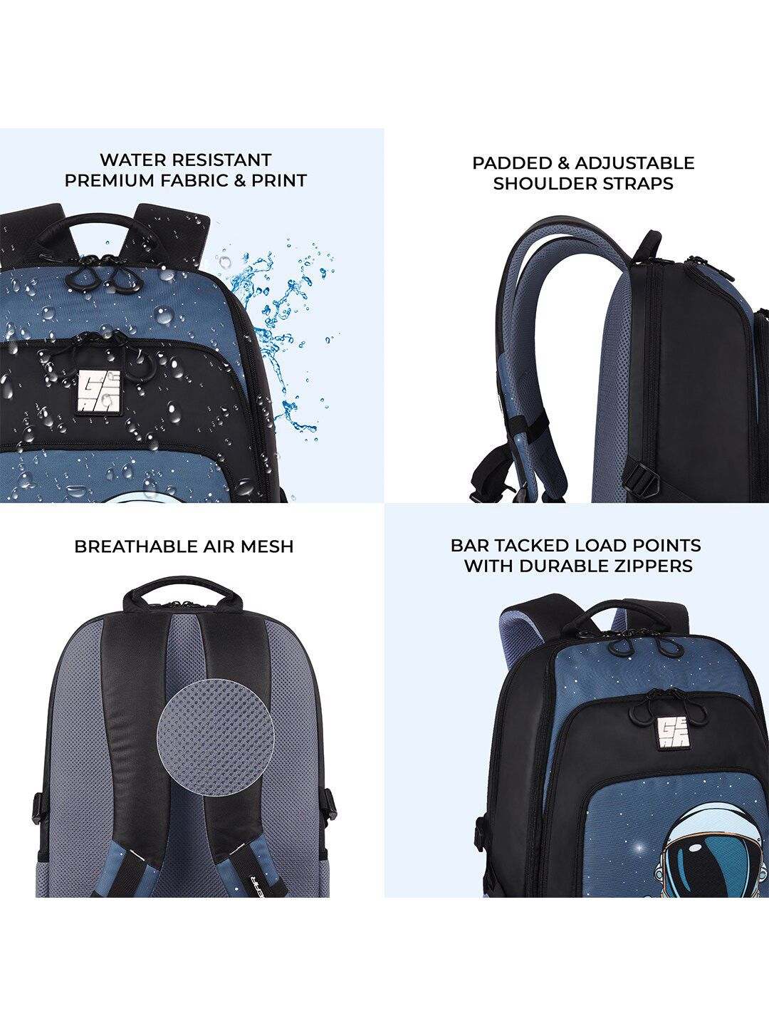 Gear Boys Astronomer Printed Backpack with Compression Straps