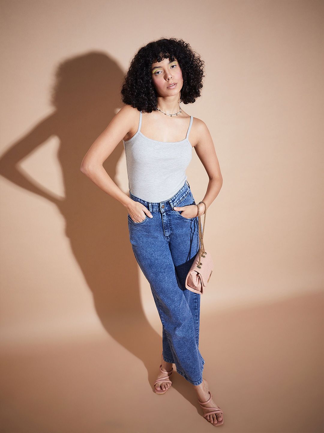 SASSAFRAS BASICS Shoulder Straps Ribbed Top