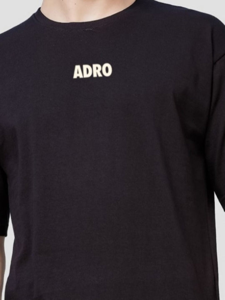 ADRO Lelaki Baju T-Shirt Bersaiz Besar Kapas Lengan Jatuh Bercetak Grafik