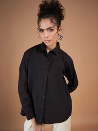 SASSAFRAS Spread Collar Opaque Back Placket Detail Casual Pure Cotton Shirt