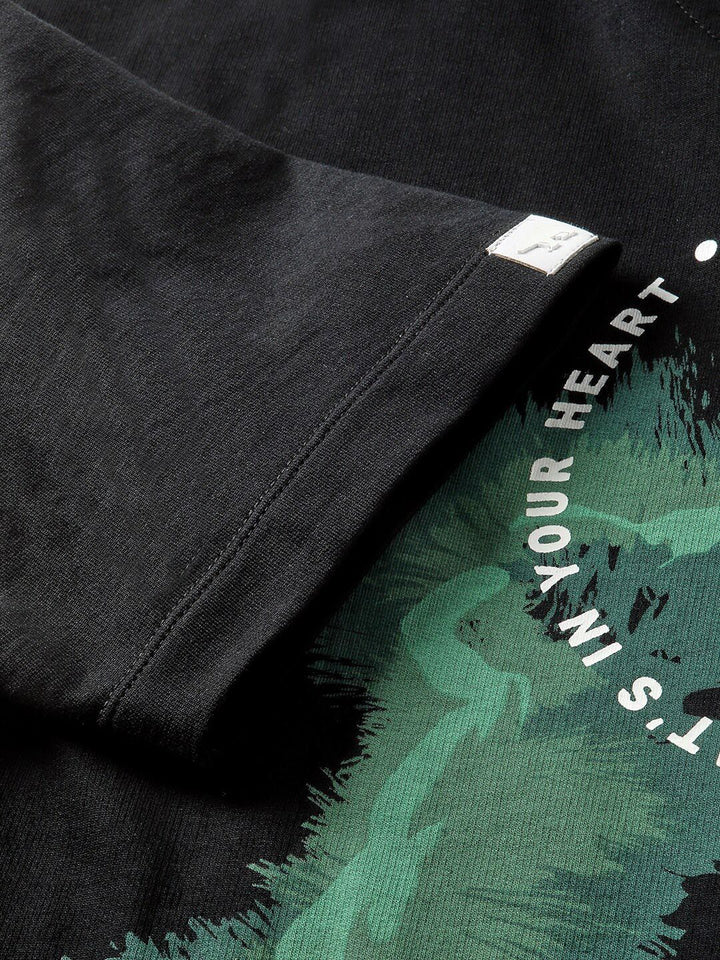 THE BEAR HOUSE Graphic Printed Regular Fit Cotton T-shirt