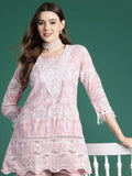 Indo Era Floral Embroidered Pure Cotton Co-Ords