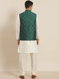 SOJANYA Kurta Biasa Kolar Mandarin Dengan Jaket Churidar & Nehru