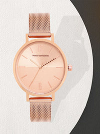 French Connection Women Multicoloured Dial & Multicoloured Stainless Steel Bracelet Style Straps Analogue Watch