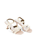Lino Perros Embellished Open Toe Kitten Sandals