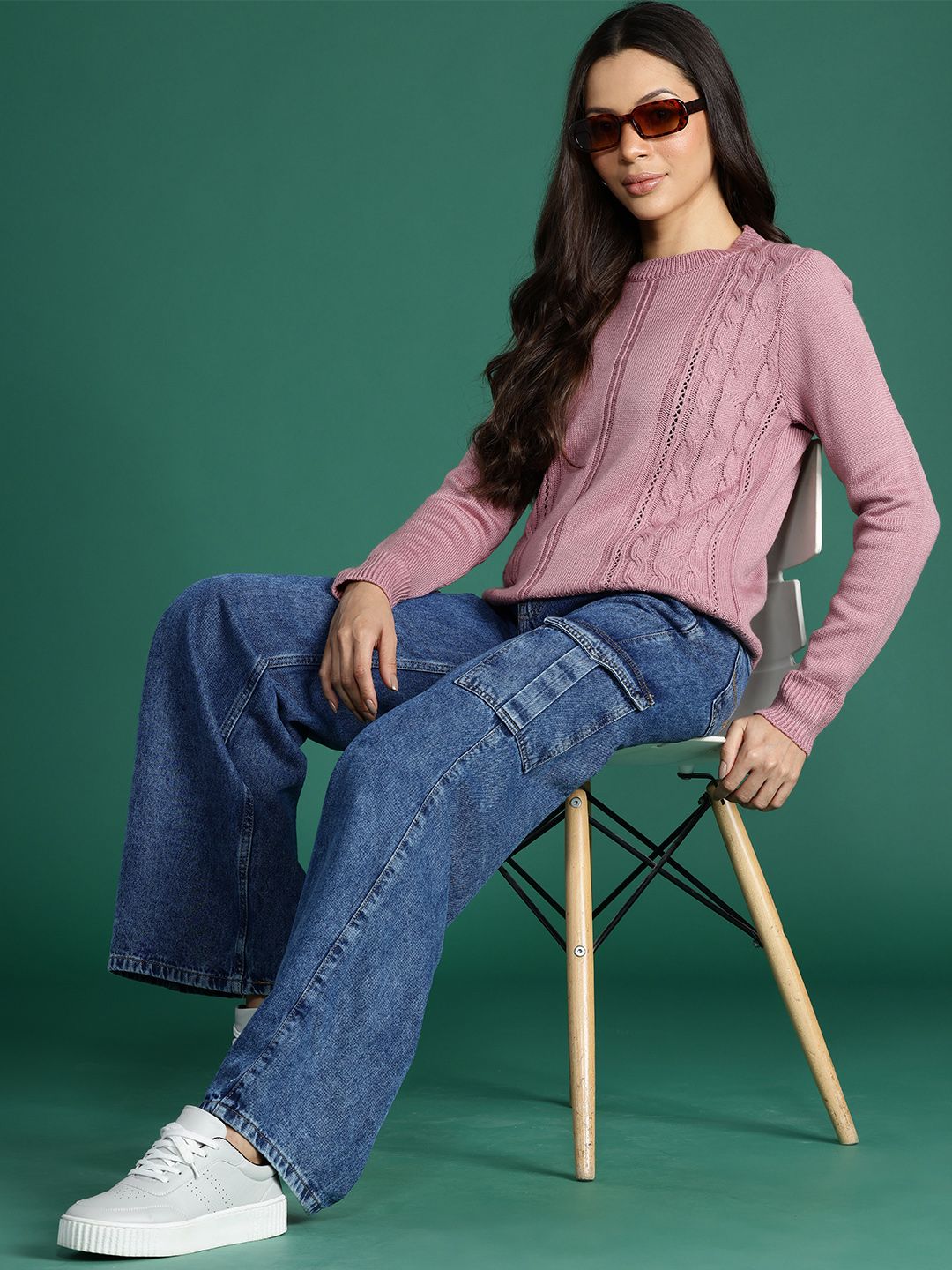 DressBerry Acrylic Ribbed Pullover