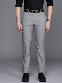 Raymond Men Textured Slim Fit Formal Trousers