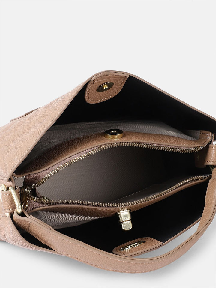 all about you Checked Structured Handheld Bag with