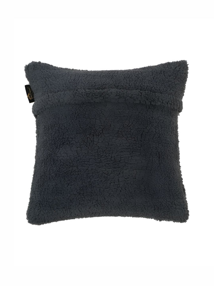 HOSTA HOMES Black 2 Pieces Soft Fur Square Cushion Covers