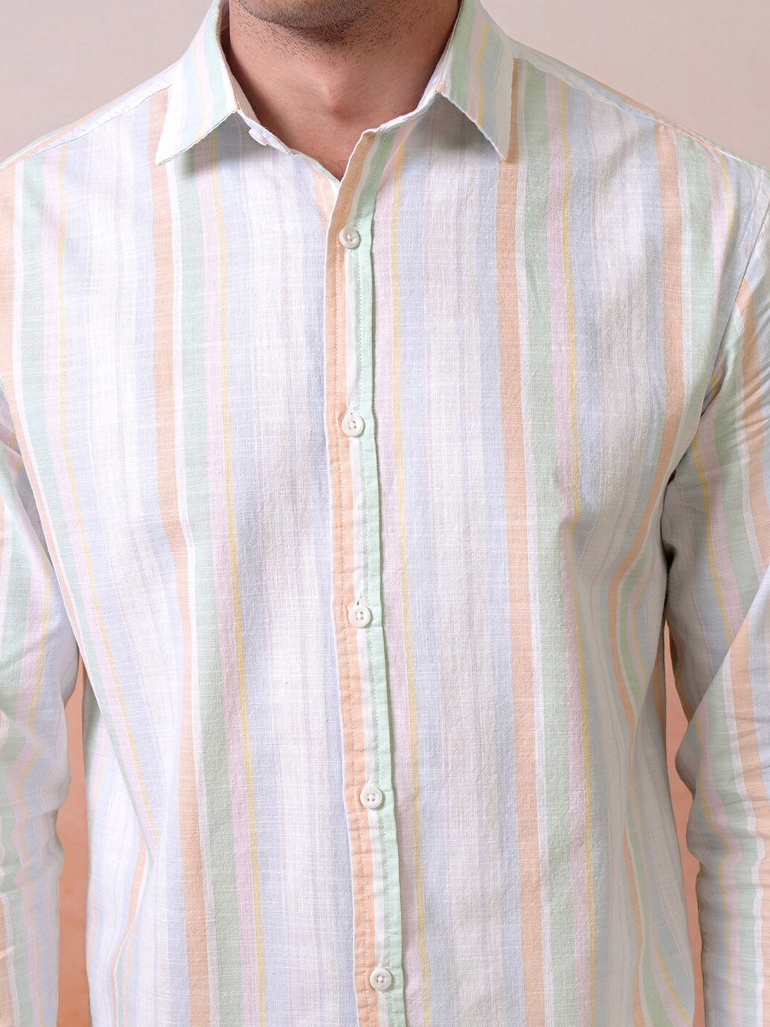 "Locomotive Premium Men Striped Relaxed   Shirt"