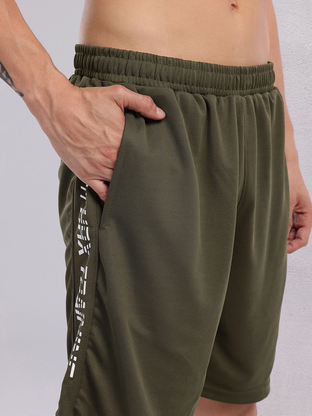 HRX by Hrithik Roshan Men Typography Print Rapid-Dry Training Shorts