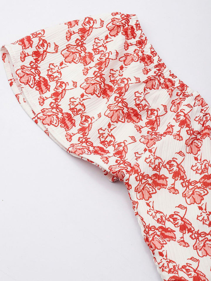 DressBerry Always Blooming Floral Tie & Cinch Crop Top