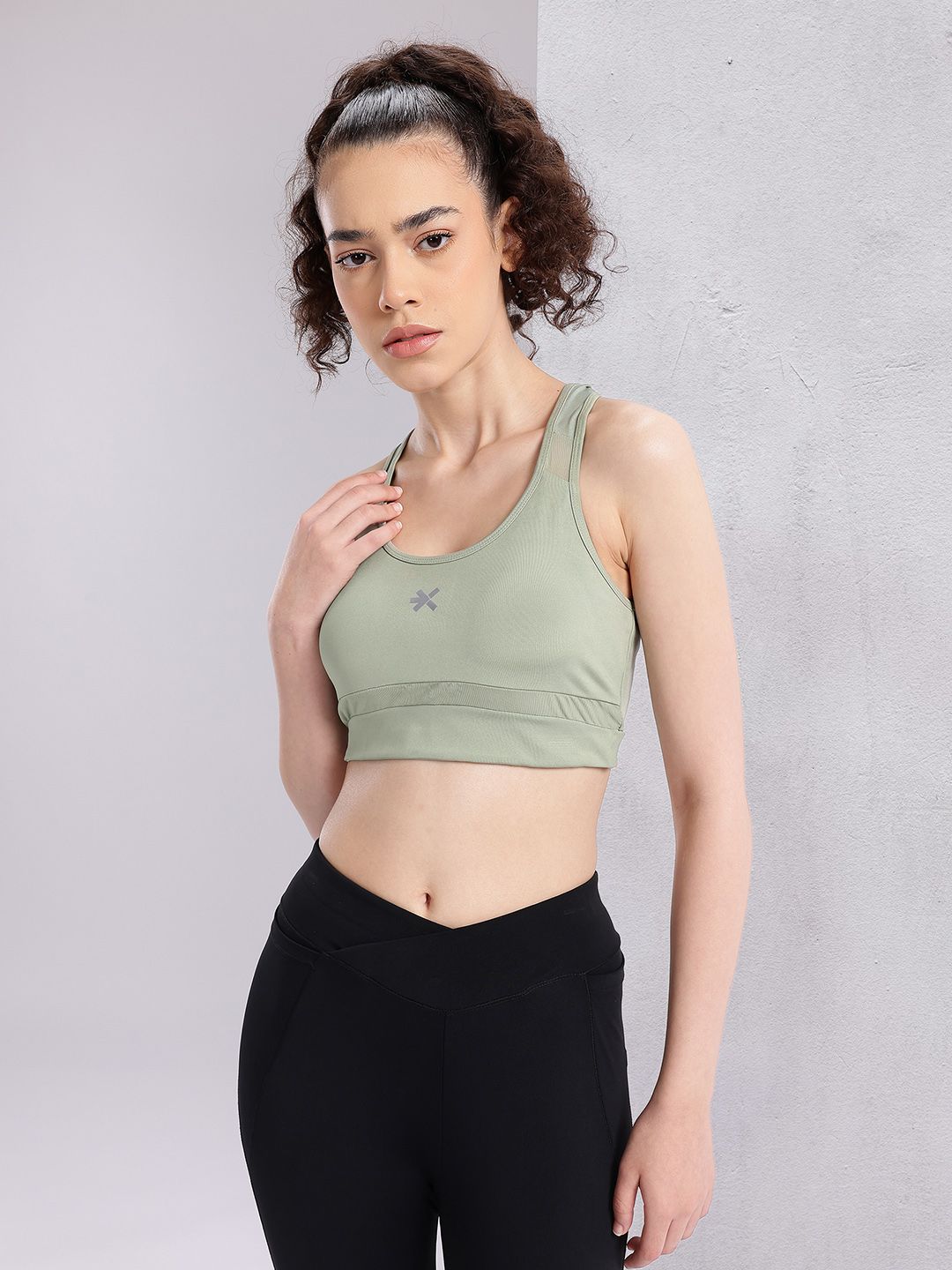 HRX by Hrithik Roshan Full Coverage Lightly Padded Rapid-Dry Running Bra KR4103_03_B